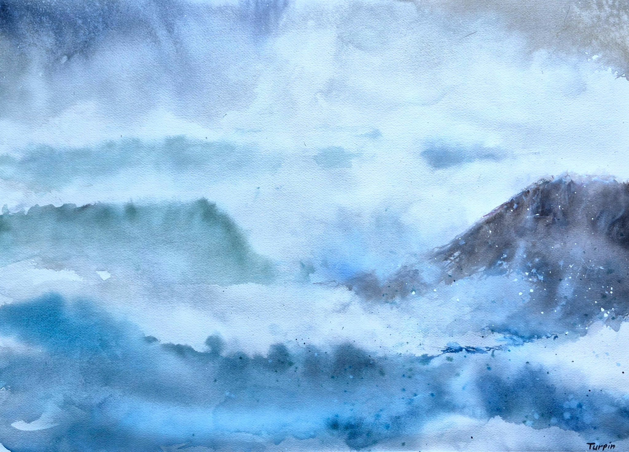 Warten — Original-Aquarell