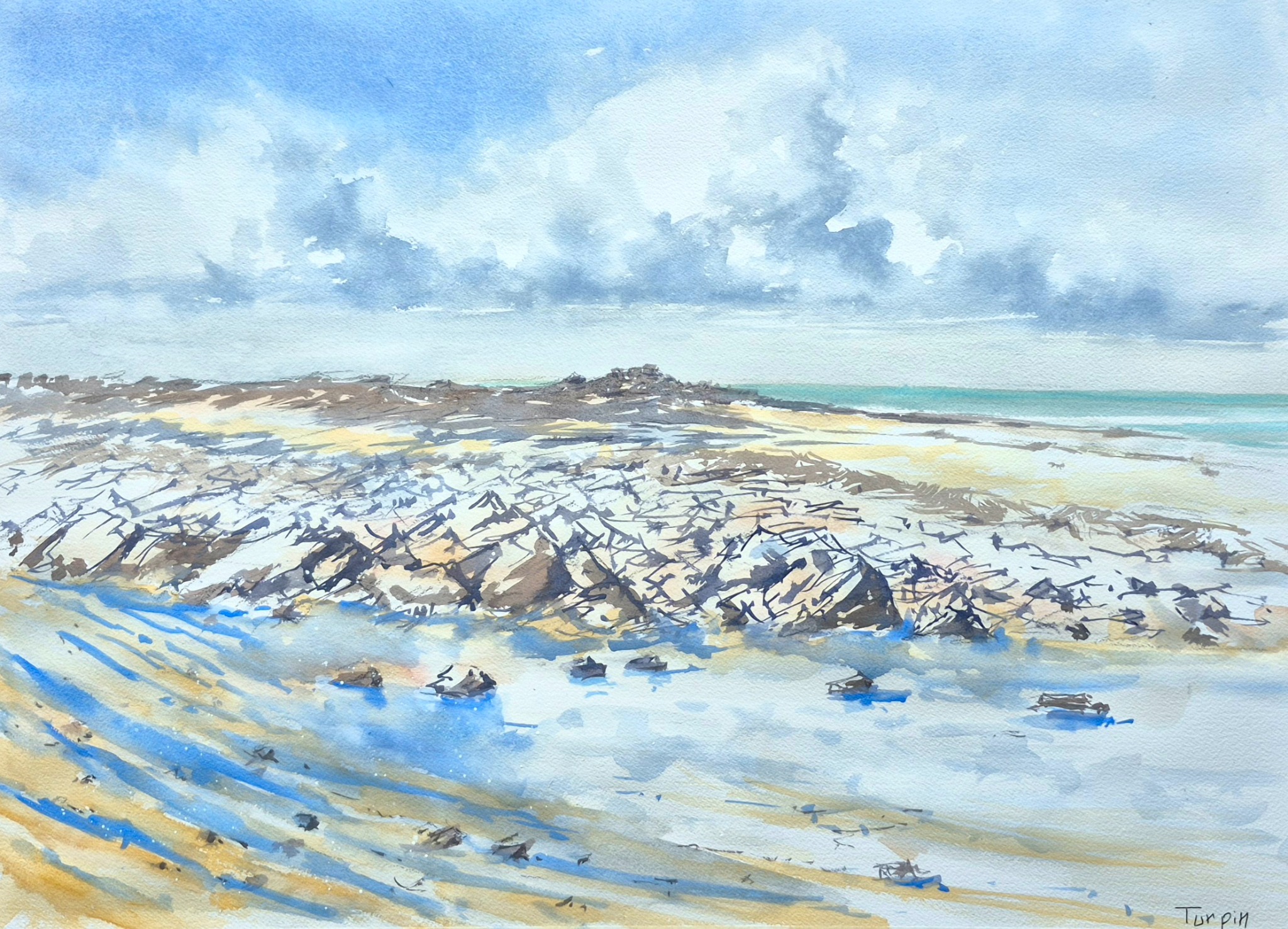 Beobachten — Original-Aquarell